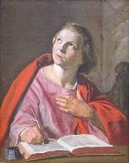 Frans Hals Johannes de Evangelist schrijvend painting
